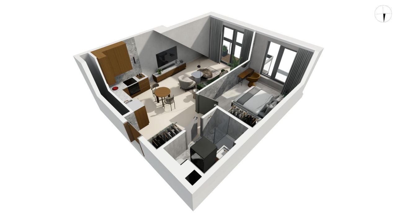 Mieszkanie na sprzedaż, 44 m², 2 pokoje Gdańsk Strzyża - Widok 2
