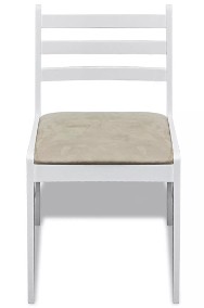 vidaXL Krzesła stołowe, 2 szt., białe, drewno kauczukowe i aksamit242030-2