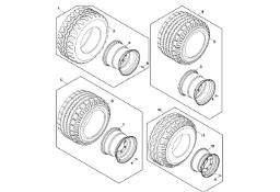 John Deere 960 - Zestaw koła i opony DC54697 (Rama, pokrywy, róźne)