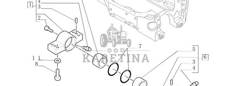 New Holland T6010 Czop zawieszenia obr 87311596-1