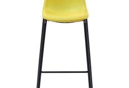 vidaXL Krzesła barowe, 2 szt., żółte, tapicerowane tkaniną281537