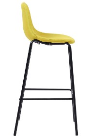 vidaXL Krzesła barowe, 2 szt., żółte, tapicerowane tkaniną281537-2