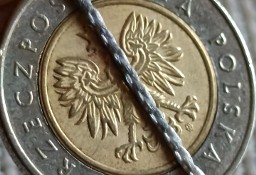 Sprzedam monetę 5 zloty 1994 rok skręcony orzeł źle bity rdzeń