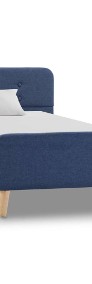 vidaXL Rama łóżka, niebieska, tapicerowana tkaniną, 100 x 200 cm 284907-4