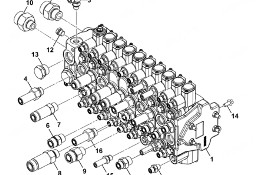 Rexroth 335/K4004 (R908407499A) Rozdzielacz do minikoparki JCB 55Z-1 T3