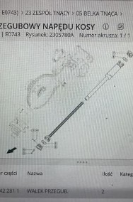 Claas wałek przegubowy Napędu kosy 0007422811-2