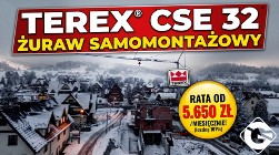 Żuraw szybkomontujący DŹWIG budowlany Terex CSE 32 NOWY - Dotacja !