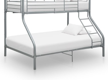 vidaXL Rama łóżka piętrowego, szara, metalowa, 140x200 cm/90x200 cm287904-1