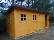 Nowoczesna stodoła domek z drewutnią nowoczesny styl Producent