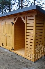 Nowoczesna stodoła domek z drewutnią nowoczesny styl Producent-2