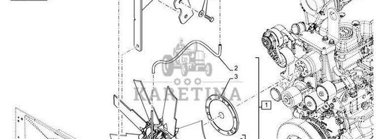 New Holland T6070 Wentylator 9 blades, 620mm od, cw rotation 47569427-1