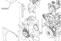 New Holland T6070 Wentylator 9 blades, 620mm od, cw rotation 47569427