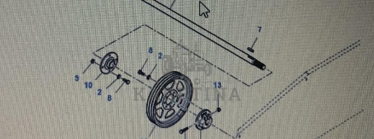 FENDT LA323175950/Fendt wał dolny przenośnik pochyły/Fendt 6335 C-1