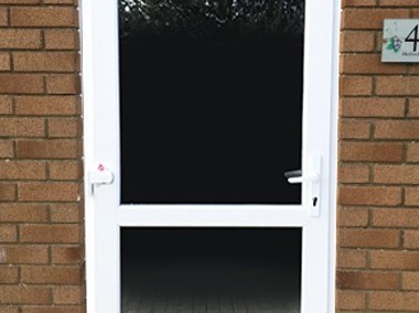 nowe drzwi PVC kolor biały 110x210 wzmocnione szczelne-1