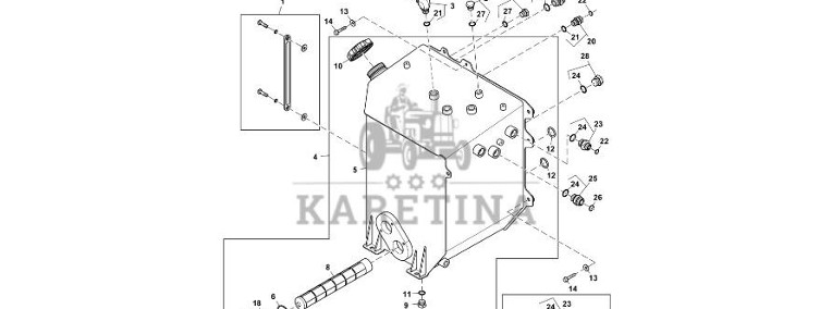 John Deere 9470RX - Zbiornik RE586700 (Układ hydrauliczny)-1