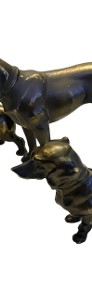 Psy myśliwskie - komplet z figurek z brązu patynowanego-3
