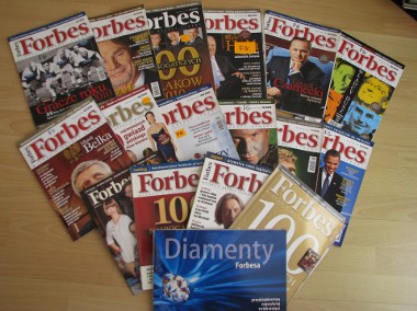 Forbes – miesięcznik 2007r, 2008r, 2009r, 2010r i Forbes Life 2015r -1