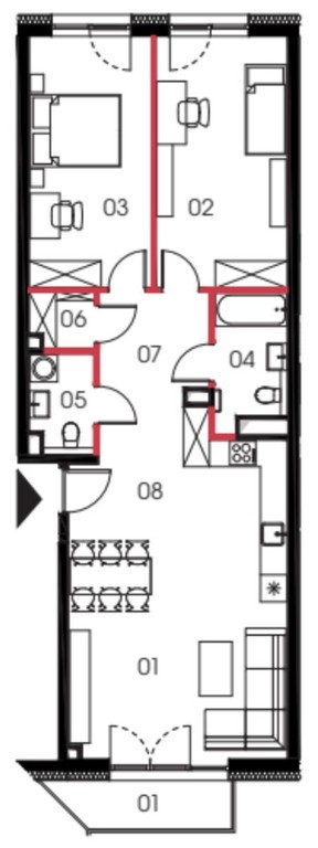 3 pokoje, balkon, jasne, tramwaj, zieleń, 0% - Widok 2