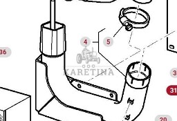 Massey Ferguson 8480 Rura Wylotowa Tłumik CZĘŚCI 4281310M2