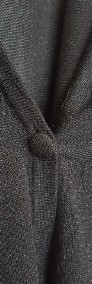 Sweter kardigan H&M 38 M czarny srebrna nitka narzutka-4
