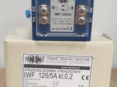 Przekładnik prądowy IWF 125/5A kl 0,2 z szyną 20x5-1
