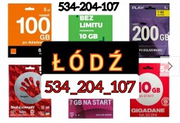 KARTY ŁÓDŹ ! DZIAŁAJĄCE STARTERY PREPAID ! ZAREJESTROWANE KARTY SIM ! CZESKIE 