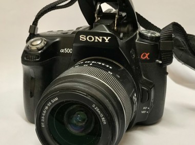 SONY DSLR-A500 Alpha 500 Aparat LUSTRZANKA ładowarka TORBA okazja-1