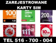 Olsztyn ZAREJESTROWANE KARTY DO TELEFONU KOMORKOWEGO karty SIM prepaidy startowe