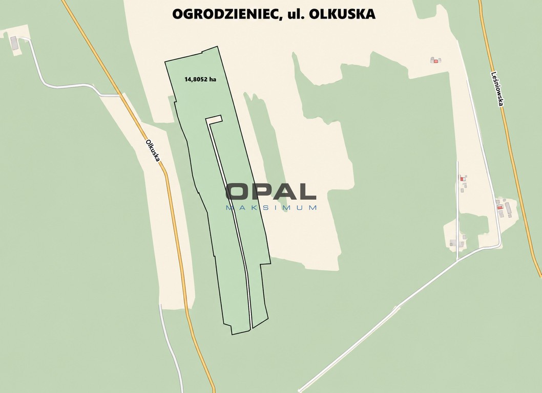 Na sprzedaż grunt inwestycyjny 14,8052 ha – Ogrodzieniec, ul. Olkuska - Widok 2