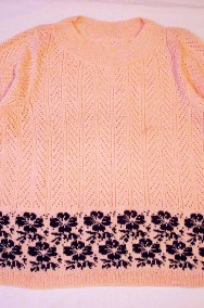 Pastelowy Sweter Włóczkowy Wzór 44 46-2
