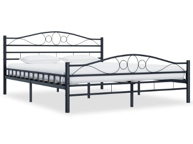 vidaXL Rama łóżka, czarna, stalowa, 160 x 200 cm 285289-1