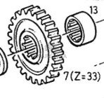 Deutz Fahr Agrostar 6.11 6.21 6.31 6.71 Koło Zębate Skrzyni Biegów 33 zęby CZĘŚCI 04328887