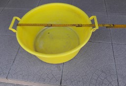Miednica plastikowa żółta, z uchwytami po bokach, ok. 40 cm (z uchwytami 45)