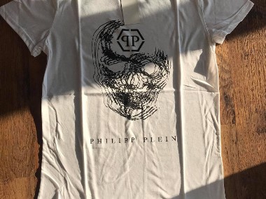 Philipp Plein T-shirt cotton back logo koszulka S biała-1