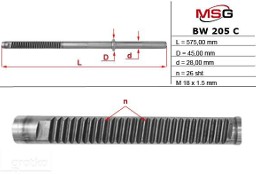 Listwa zębata przekładni kierowniczej Bmw 3 (E36), Bmw 3 (E46) BW205C