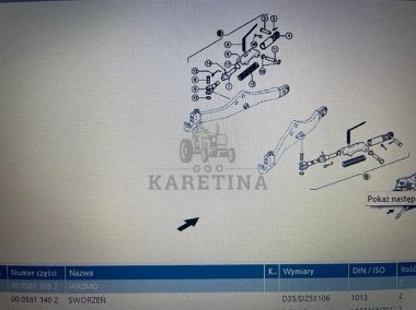 Claas xerion 3300 / 3800 ramiona podnośnika belki polowe-1