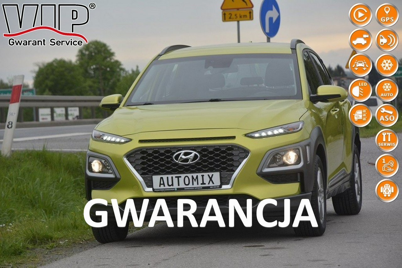 Hyundai Kona 1.0TGDI nawi kamera Android Auto gwarancja przebiegu led climatronic