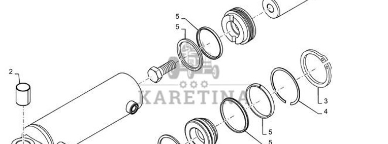 New Holland T6090 Siłownik double acting, 63.5mm rod, 260.4mm stroke 87542725-1