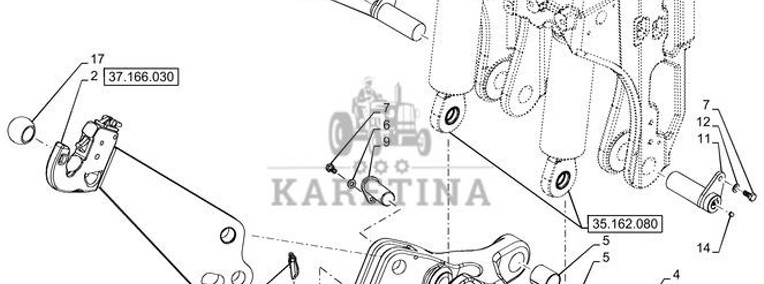 New Holland T6090 T6070 Cięgło dolne 47978102-1