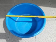 Miednica plastikowa niebieska, średnica ok. 40 cm, ok. 18 cm głębokości