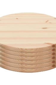 vidaXL Blaty stołu, naturalne drewno, 6 szt., okrągłe, 25 mm, 60 cm 287679-2