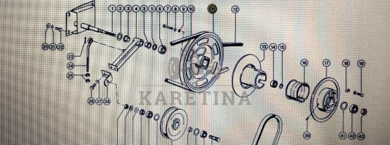 Koło pasowe Claas Mega 370-340 Nr katalogowy 000 644 136 0-1