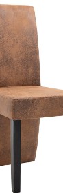 vidaXL Krzesła jadalniane, 6 szt., brązowe, sztuczna skóra zamszowa277156-3