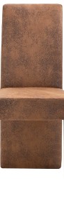 vidaXL Krzesła jadalniane, 6 szt., brązowe, sztuczna skóra zamszowa277156-4