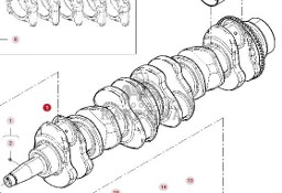 Massey Ferguson 7718S DYNA-VT Wał Korbowy Silnika CZĘŚCI V837074352