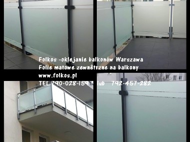 Folie balkonowe , folia na szklane balustrady balkonowe Warszawa-Folkos folia -1