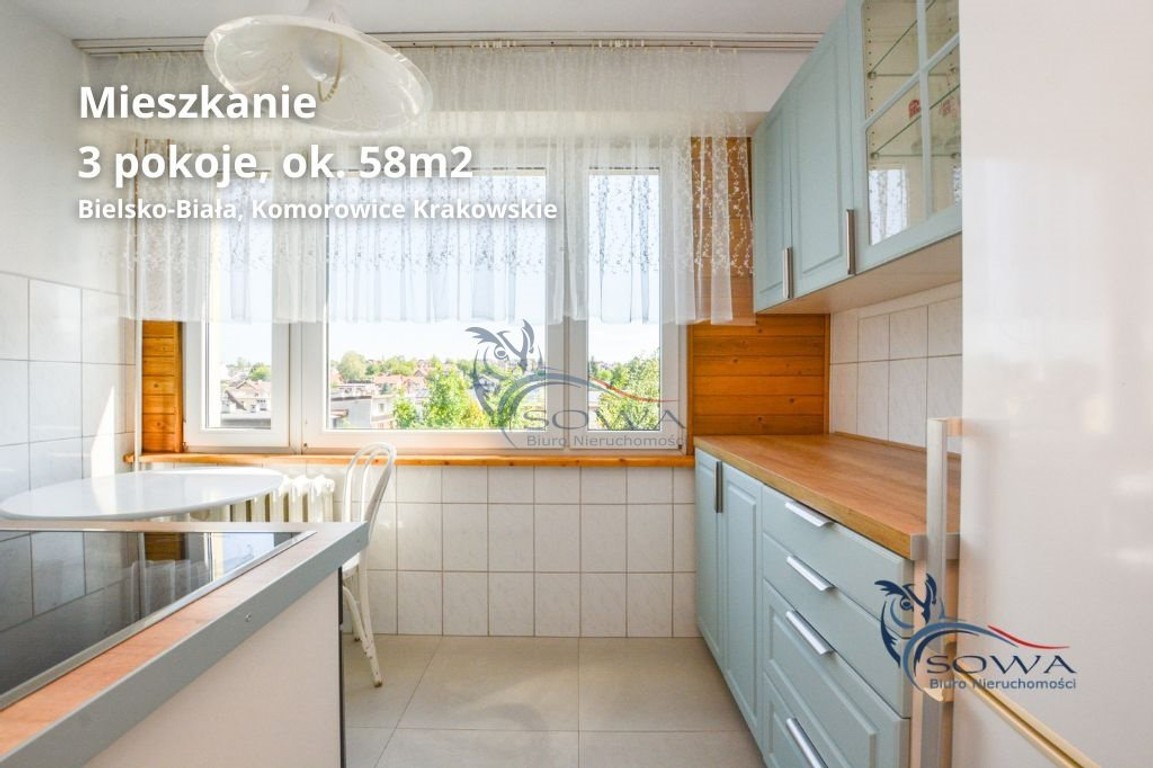 Mieszkanie na sprzedaż, 3 pokoje, 58 m², Bielsko-Biała
