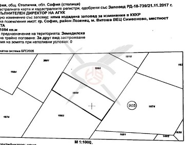 Działka, sprzedaż, 1084.00-1