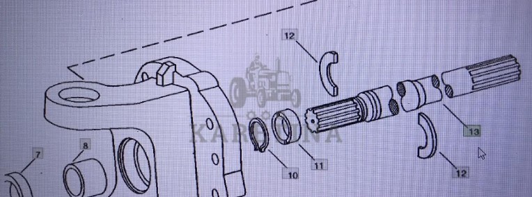 John Deere R100570/wał/John Deere 4555/4755/4955-1