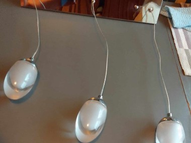 Lampa wisząca 3 x LED 18W Chrom INOX Stan b.dobry Nowy Design-1
